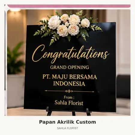 Papan Bunga Akrilik Donggala